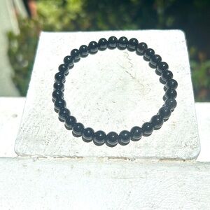 Black Obsidian genuine beaded bracelet